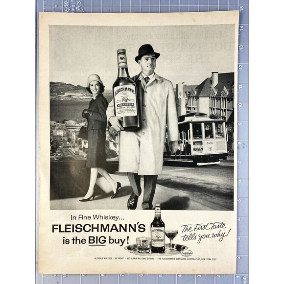 Fleischmann's Whiskey "Is the Big Buy! The First Taste Tells Why!" Print Ad 1963 - Picture 2 of 3
